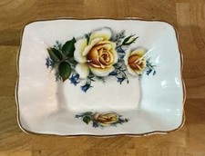 English Bone China Yellow Rose Design BonBon / Nut Dish
