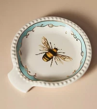Anthropologie Lou Rota Spoon Rest Gilded Honey Bee Bumblebee Nature Golden NEW