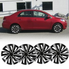 15 4pcs Wheel Covers Snap On Hub Caps Fit R15 Tire Steel Rim For Toyota Yaris