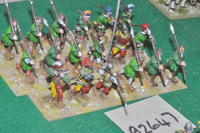 28mm renaissance / tudor - spear 18 figs - inf (92647)