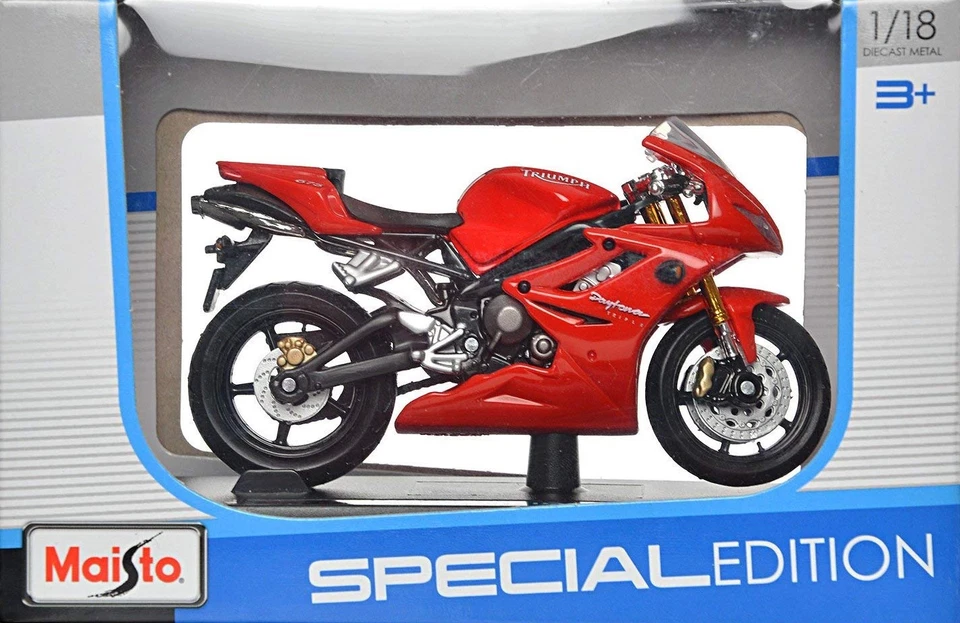Maisto Triumph Daytona 675 Red 1:18 Scale Diecast Model Motorcycle - Image 2 of 2