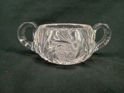 american Brilliant Cut Glass Sugar/Creamer Bowl
