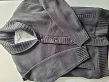 NIGEL HALL CARDIGAN SHERPA LINED MEDIUM GREY ACRYLIC