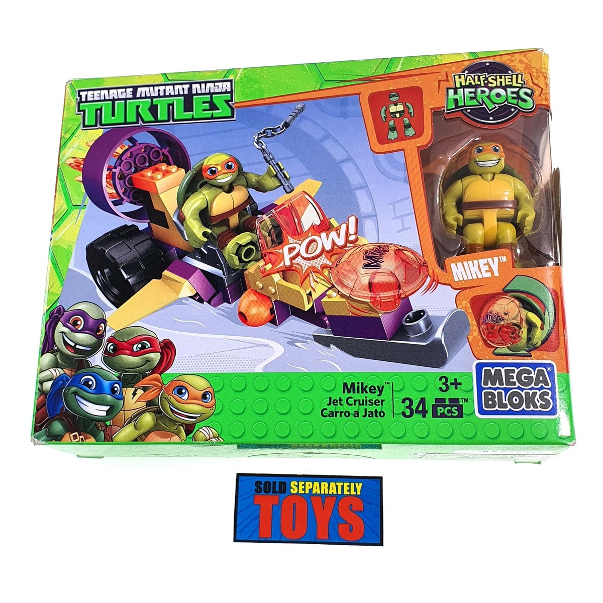 マイケルページ 千裕＆安藤セット Mega Bloks Teenage Mutant Ninja Turtles Mike & JET CRUISER 34pcs