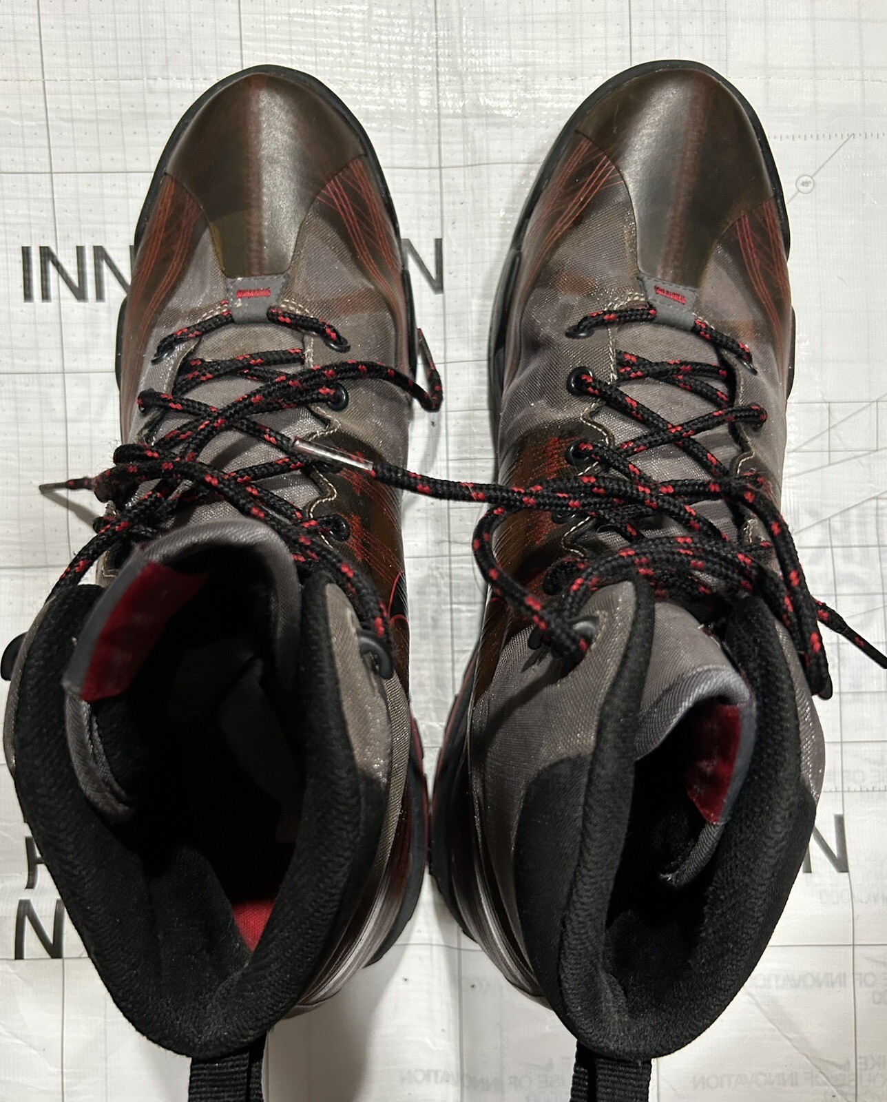 Rare NIKE Zoom Ashiko ACG Black Red Flywire Boots Col… Gem