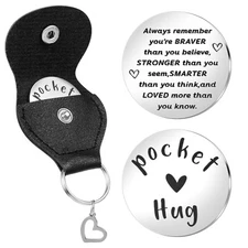 Mabor Pocket Hug Token Little Pocket Hug Coin Stainless Steel Pocket Hug with...