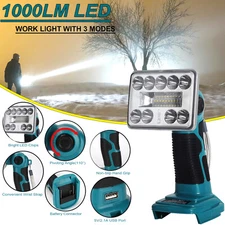 Cordless LED Work Light for Makita 18V Li-ion Battery 1000LM Outdoor Flashlight