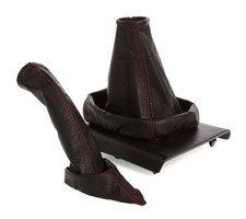 Schaltsack + Handbremssack passend für Opel Corsa B Bj. 1993-2000 Rote Naht