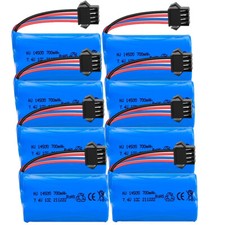 Batería recargable de iones de litio de 7,4 V 14500 para coche de radiocontrol camión de deriva apagado con cable USB