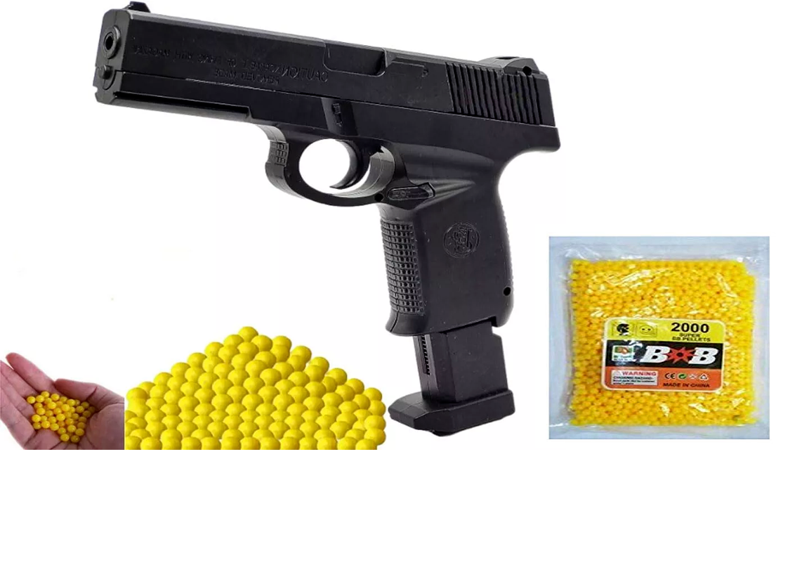 Air Pistol For Kids Safe and Long Range 6MM 150 Plastic Bullets 2000 free Bullet