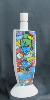 Friesland Karaffe Flasche abstrakte Kunst Sammlerstück 27 cm (KR2)
