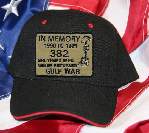 GULF WAR IN MEMORY 90-91 382 HAT PATCH CAP BROTHERS WHO NEVER RETURNED - Picture 4 of 26