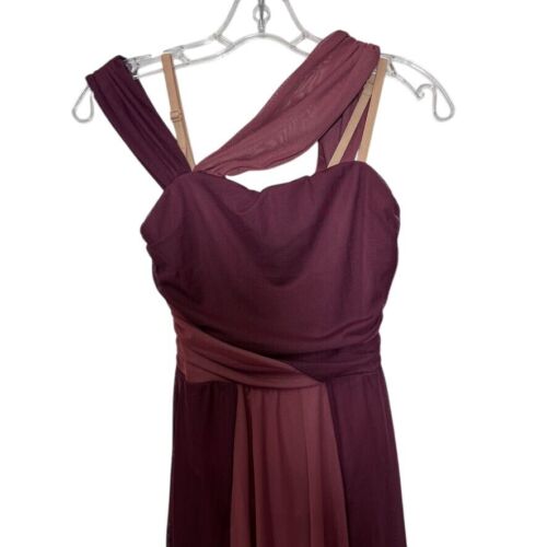 Balera Two-Tone Dance Dress Costume Burgundy Pink Multiway Straps Ballet Lyrical - Picture 2 of 20