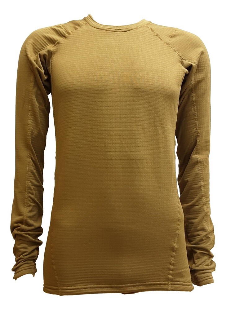 Beyond Clothing Grid pullover 　LV2 Beyond 1/4 Zip Level 2 Grid Fleece Top, Coyote Brown - Venture Surplus