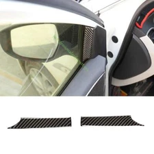 For Nissan Sentra 2013-2018 2019 Real Carbon Fiber A Post Front Triangle Sticker