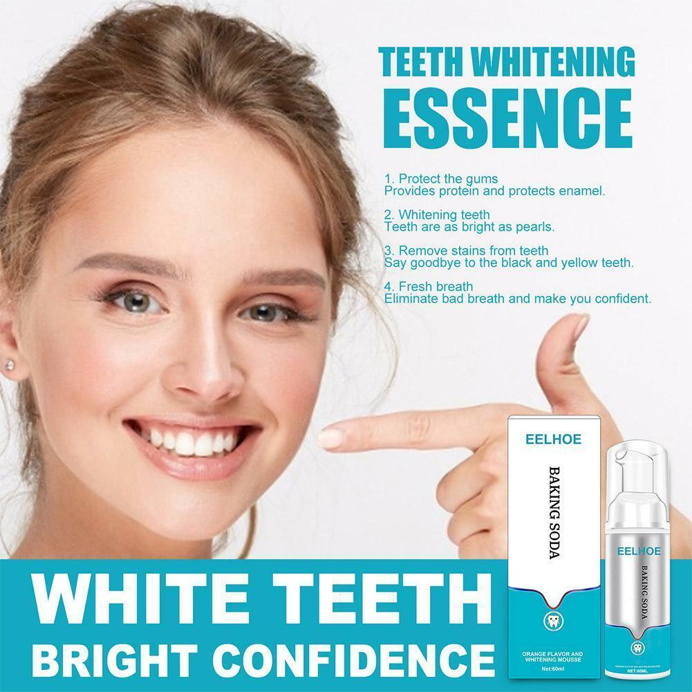 60ml Teeth Whitening Mousse Foam Toothpaste Cleaning Gums Tooth