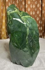 2.4kg Green Nephrite Jade freeform tumble healing crystal tower Pakistan