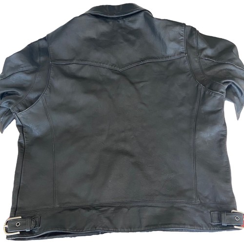 Harley Davidson Leather Biker Jacket Snap Collar Men's L Thick Heavy - Picture 5 of 9