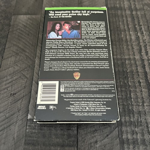 Dead Calm VHS Tape 1989 Sam Neill Nicole Kidman Billy Zane Rod Mullinar - Picture 3 of 4