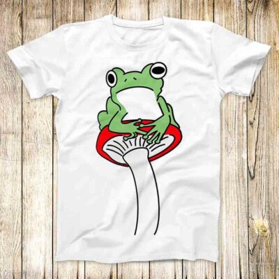 T-Shirt Frosch Zauberpilz Pilze Kröte Meme Unisex Top 7562