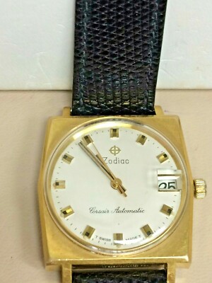 Zodiac ゴールド スクエア型 腕時計 Zodiac Standard 1961 National Matches High Rifle Award Watch