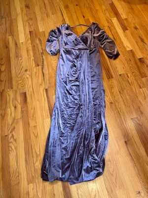 dusty purple velvet dress Dark Purple Velvet Dress Goddess Exclusive