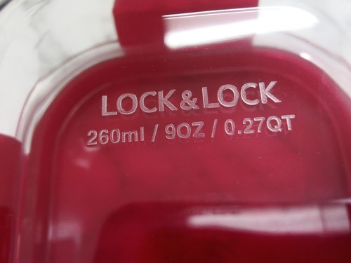 8 NUOVI contenitori rettangolari per alimenti Lock n Lock 10 con coperchi rossi 9 oz - Foto 3 di 5