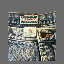 Vintage Stefano Acid Washed Mom Jeans Size Womens 24 High Waist 80s Denim