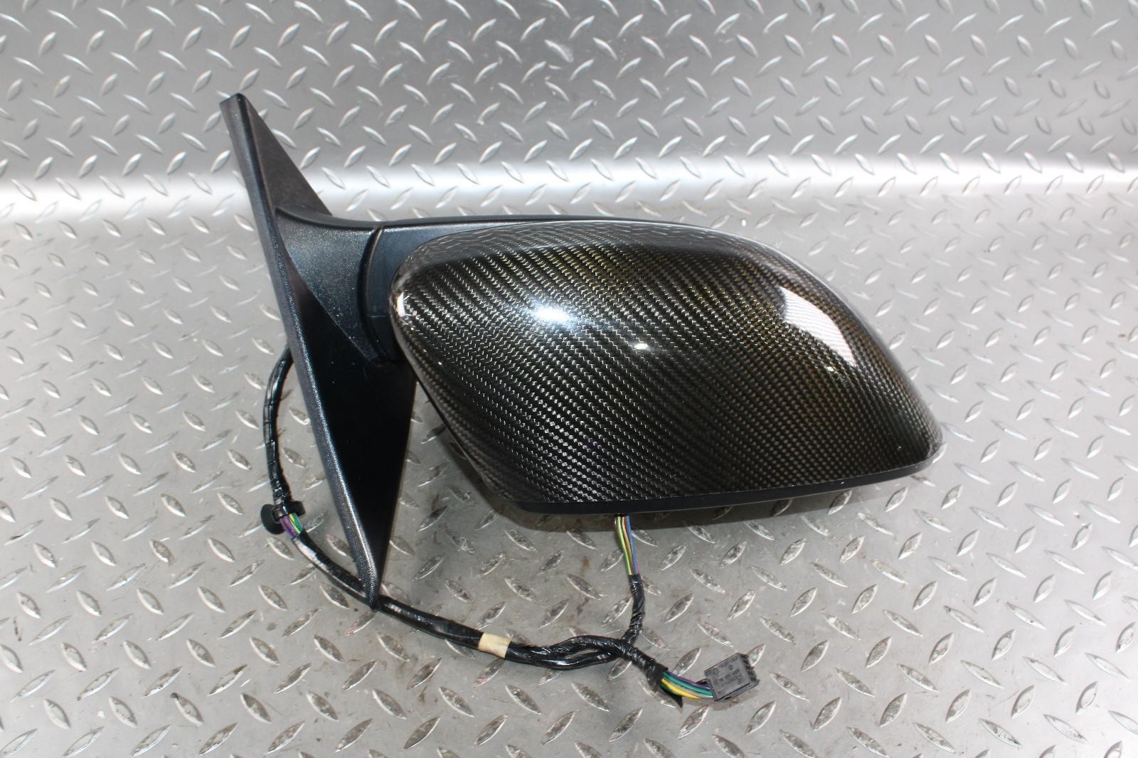 14-17 GHIBLI Nero Black Power Right Passenger Heated OEM Door Mirror Carbon Cap