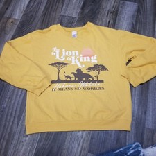 Disney The Lion King Yellow T-Shirt Juniors L 11/13 Youth Girls