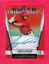 JORDYN ADAMS 2019 Topps Bowman Chrome Elite Farmhands AUTO ORANGE /25 EFA-JA Ang