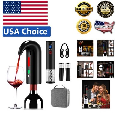 Ultimate Wine Opener Set: Rechargeable Electric Opener with Aerator & Decanter