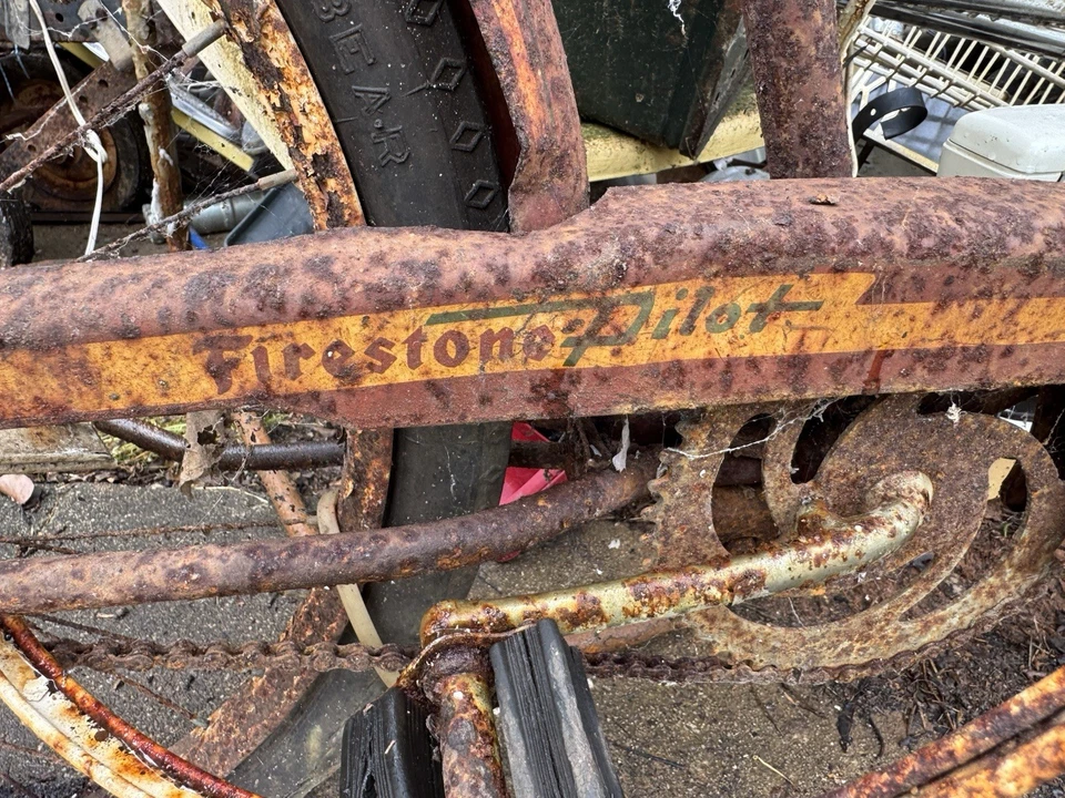 Bicicleta Piloto Firestone Antigua De Colección Rara Para Piezas O Proyecto Foto 3 de 4