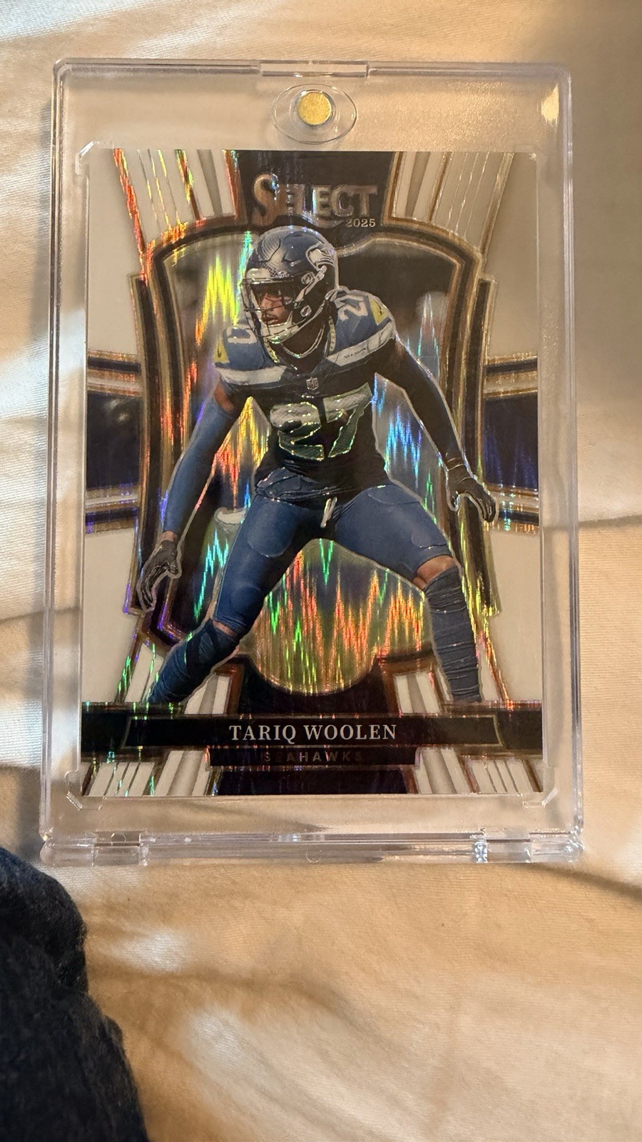2025 Panini Select Riq Woolen White Shock Prizm Premier 647 /799 Seahawks Eagles