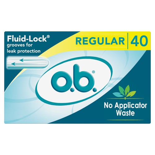 No Applicator Tampons, Fragrance-Free, Regular, Period Products, 40 Count - 第 1/9 張圖片