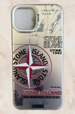 Coque Stone Island  Iphone 13, 14 Pro, 15, 15 Pro, 16, 16 Pro Rose Bleu Blanc Nr