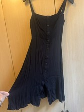 Reformation Black Dress classic button down short wedding work y2k Size 0 xs