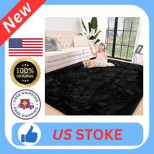 Jelymark Super Soft Shaggy Rug for Bedroom, 4x5.9 Feet Fluffy Carpet