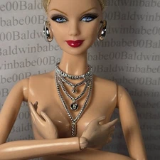 JEWELRY ~ KIT 1 YOU CREATE BASICS DOLL PLASTIC SILVER NECKLACE HOOP EARRINGS