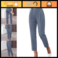 Stylish Women's Ankle Trousers for Work, Office, Business - Pockets, Comfortable