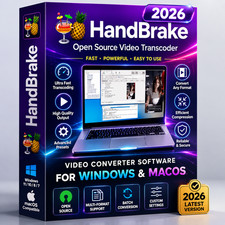 HandBrake 2026 Video Converter Software Transcode Compress Rip Windows or MAC