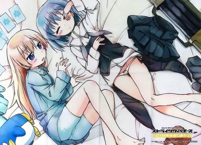 Animate Strike Witches Eira Ilmatar Juutilainen Sanya V Litvyak B2 Poster Cloth