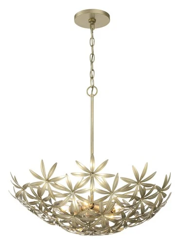 Minka Lavery 2146 Flower Child 4 Light 21"W Bowl Pendant - Ambry Gold - Picture 6 of 12