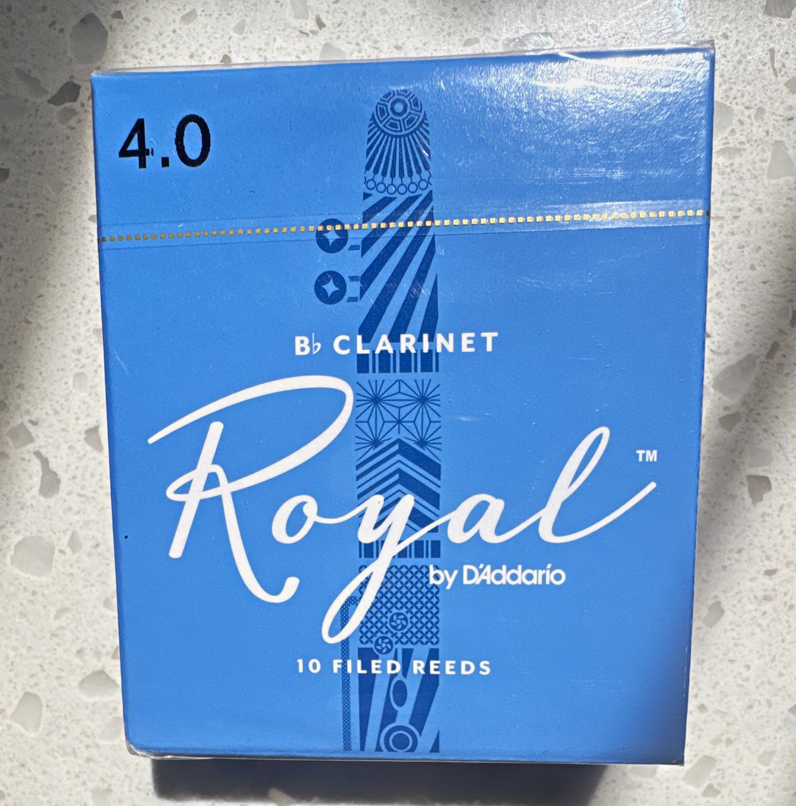 D'Addario Royal Bb Clarinet Reeds Strength 4.0 Box of 10 Cane RCB1040