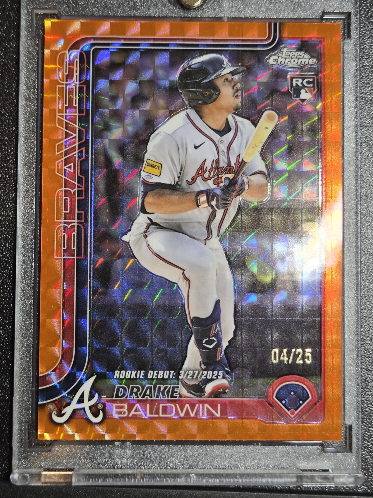DRAKE BALDWIN 2025 TOPPS CHROME UPDATE ROOKIE DEBUT ORANGE GEOMETRIC RC /25