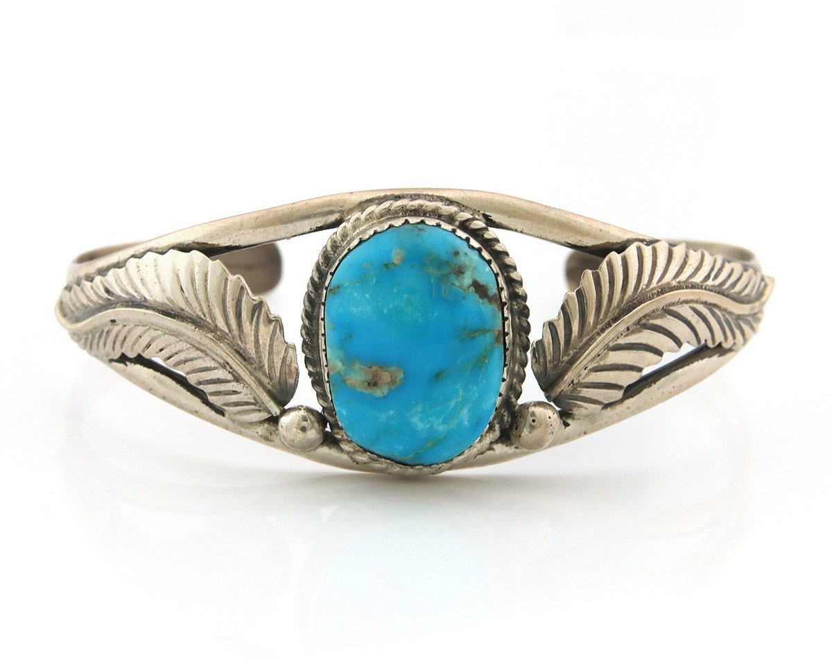 Vintage Navajo★ turquoise silver bangle Vintage Navajo Bangle Bracelet Sterling Silver Turquoise Handmade