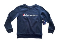 Champion Navy Blue Logo Sweatshirt Size 10-12 NWT