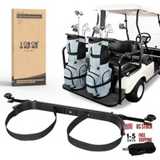 Universal Golf Cart Bag Holder - No-Drill Adjustable Rear Seat Attachment