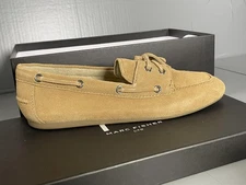 Marc Fisher Uleena Shoes Womens Size 8.5 Natural Suede Boat Moccasin Loafers
