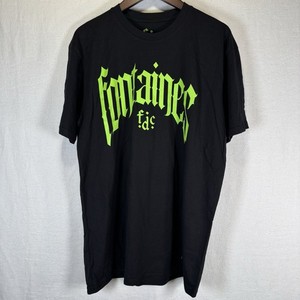 fontaines d.c. グラフィックTシャツ M 黒/緑 Fontaines D.C. USA & Canada Tour Black T-shirt | Fontaines DC (US